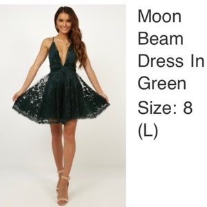 Showpo Moon Beam Dress in Green - Size Large
